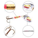 30Pack Fishing Lures Metal Spinner Baits Bass Tackle Crankbait Trout Spoon Trout