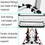24 Rod Fishing Pole Holder Aluminum Alloy Stand Rack Storage Portable Tool US
