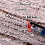 Alwonder 30-Pack Fishing Speed Clips Quick Change Snap Swivels, Ball Bearing Swivel Power Clips Fishing Snap Swivels Freshwater Saltwater Crankbait Popper Lures Quick Snaps Connector Tackle (0+S 33LB)