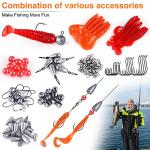 PLUSINNO Fishing Lures,108Pcs Tackle Box with Tackle Included, Crankbaits, Hooks, Weights, Fishing Accessories kit, Fishing Bait Lure Gear Kit Gift for Men Bass, Trout