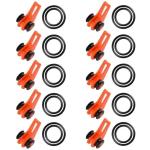 10 Silicone Fishing Rod Hook Keeper Rings