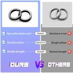 Natufish 50/100Pcs Stainless Steel Split Rings