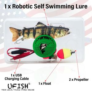 Electric Robotic Fishing Lure with Animated Swim