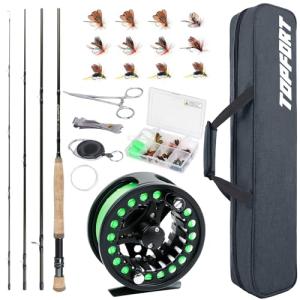 TOPFORT Fly Fishing Rod and Reel Combo Kit