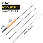 Portable Fly Fishing Rod - 6'8" or 7'6" Options