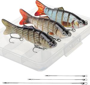6-Segment Bass Minnow Swimbait Fishing Lures