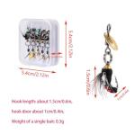 5PCS Trout Spinners for Bass and Salmon Fishing