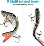 6-Segment Bass Minnow Swimbait Fishing Lures