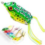 Topwater Frog Lures for Bass Fishing, 5 Pack