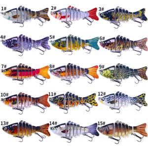 15 Pcs Lifelike Multi-Jointed Swimbait Lures