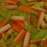 2" Orange/Chartreuse Twister Tail Fishing Lures