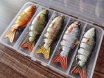 5 Pack Jointed Swimbait Fishing Lures Set