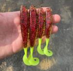 A.M. Fishing Curly Tail Jerkshad Lures - 6 Pack