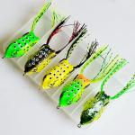 5 Pack Soft Toad Frogs for Bass Fishing
