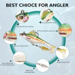 FONMANG 6-Pack Weedless SwimBait Fishing Lures