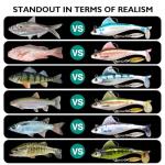 FONMANG 6-Pack Weedless SwimBait Fishing Lures