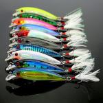 10 Pcs Minnow Lures Fishing Tackle Kit
