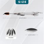 Alabama Rigs with 4 Blades for Bass Fishing