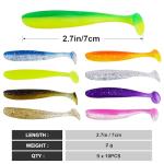 90pcs Soft Fishing Lures with Hooks Kit