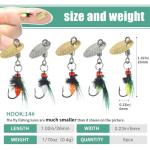 5-Pack Spinner Blade Fly Fishing Lures Set