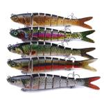 Lifelike 5-Section Bionic Fish Lure with Hooks