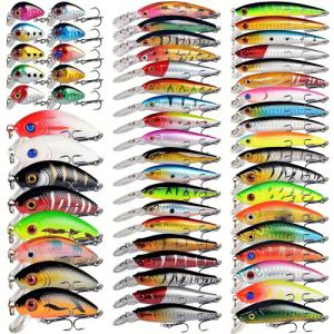 56-Piece Mixed Bionic Fishing Lure Set