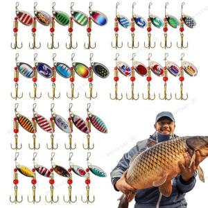 30-Piece Metal Spinner Bait Fishing Lures Set