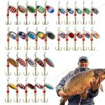 30-Piece Metal Spinner Bait Fishing Lures Set