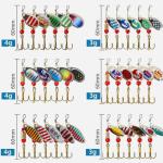 30-Piece Metal Spinner Bait Fishing Lures Set