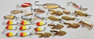 27 Assorted Fishing Lures: Spoons, Jigs, Spinners