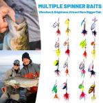16-Piece Spinner Fishing Lure Kit with Baits