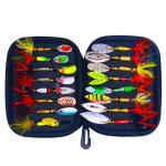 16-Piece Spinner Fishing Lure Kit with Baits