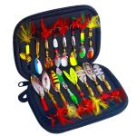 16-Piece Spinner Fishing Lure Kit with Baits