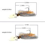 SHHEJIA 5-Pack Bladed Jig Bass Fishing Lures