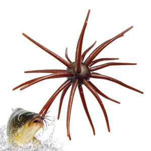 Silicone Sea Urchin Lures for Bass Fishing