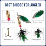 Rooster Tail Fishing Lures – 10pcs Spinner Bait Kit