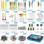 PLUSINNO 137-Piece Fishing Lure Tackle Box Kit