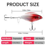 Whopper Popper Fishing Lure with 3D Eyes