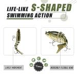 TRUSCEND Multi-Jointed Fishing Lures for Bass