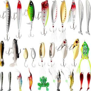27-Piece Fishing Lures Kit for Bass and Trout