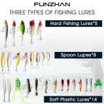 27-Piece Fishing Lures Kit for Bass and Trout