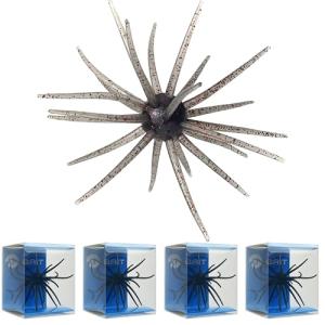 4Pcs Floating Sea Urchin Soft Lure | Tentacle Creature Lure, 4.33" & 3.54" TPR Finesse Baits, 5 Colors, Ideal for Bass Fishing with Drop Shot, Wacky Rig, Neko Rig (B, Large)