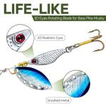 10-Piece Metal Spinnerbait Kit for Bass & Trout