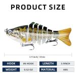 6PCS Slow Sinking Fishing Lures with Sharp Hooks