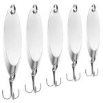 FREGITO 5-Pack Metal Fishing Spoons and Lures