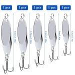 FREGITO 5-Pack Metal Fishing Spoons and Lures