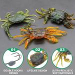 FishingPepo 3-Pack Soft Plastic Crab Lures