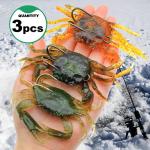 FishingPepo 3-Pack Soft Plastic Crab Lures