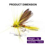 12-Piece Fishing Fly Kit for Trout and Bass
