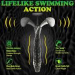 LUCKYFISHING 16 PCS Soft Plastic Paddle Tail Swimbaits